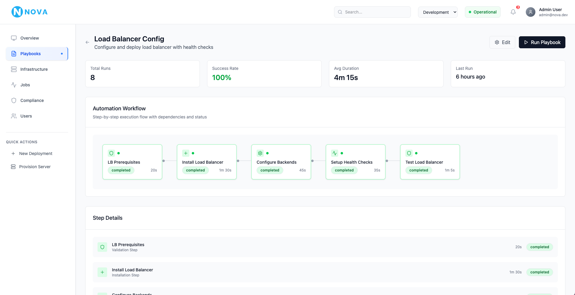 Infrastructure Automation Portal Screenshot