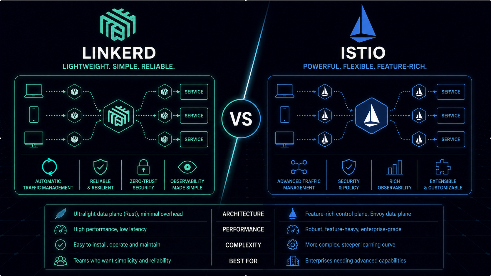 Linkerd vs Istio: Choosing the Right Service Mesh